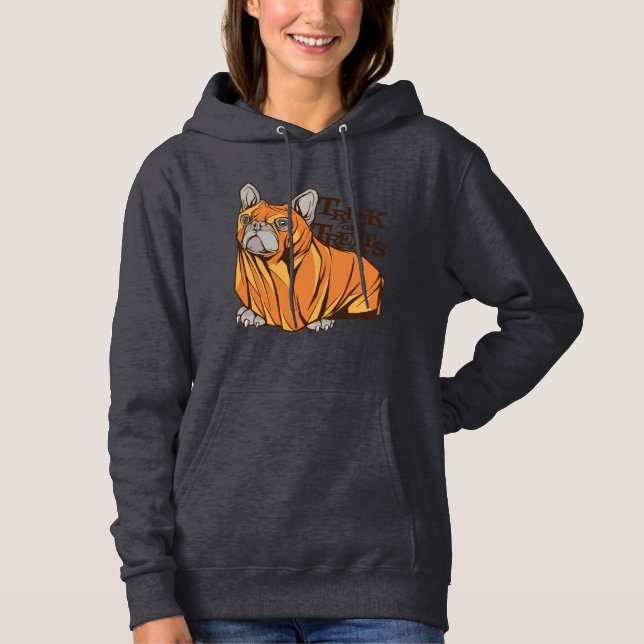 Halloween-Mopps Hoodie (Vorderseite)