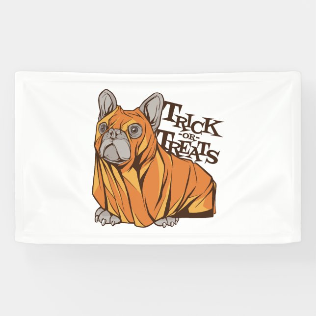 Halloween Mops Banner (Horizontal)