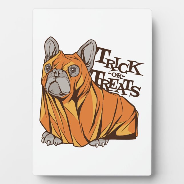 Halloween mops fotoplatte (Vorderseite)