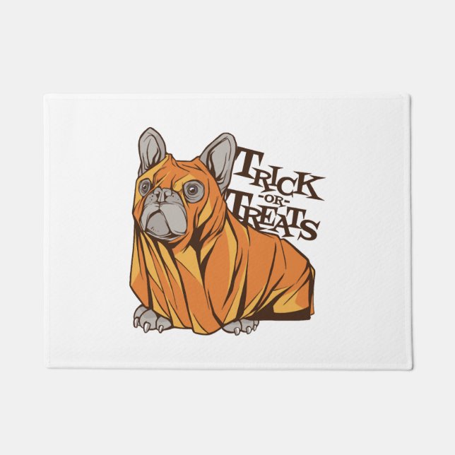 Halloween Mops Fußmatte (Vorderseite)