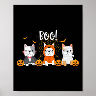 Halloween-Mops-Hunde Süße Französische Bulldogge L Poster