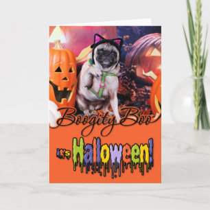 Halloween - Mops - Lily Lou Karte