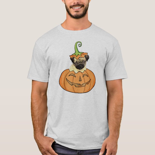 Halloween-Mops T-Shirt (Vorderseite)