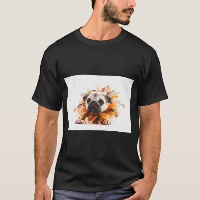Halloween-Mops T-Shirt (Vorderseite)