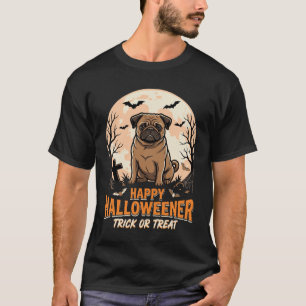 Halloween-Mops-Trick-or-Treat-Mond T-Shirt