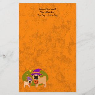Halloween-Möpse Briefpapier