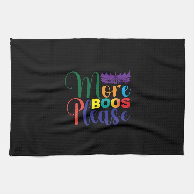 Halloween More Boos Please Birthday Geschirrtuch (Horizontal)