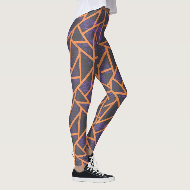 Halloween-Mosaik patttern Leggings (Rechts)