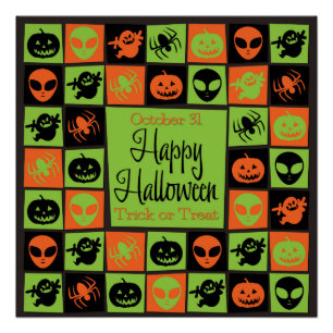 Halloween-Mosaik Poster