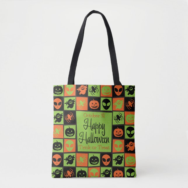 Halloween-Mosaik Tasche (Vorderseite)