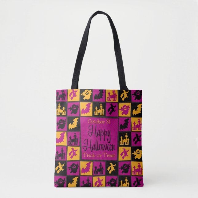 Halloween-Mosaik Tasche (Vorderseite)