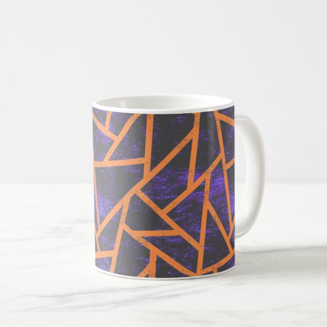 Halloween-Mosaikmuster Kaffeetasse (VorderseiteRechts)