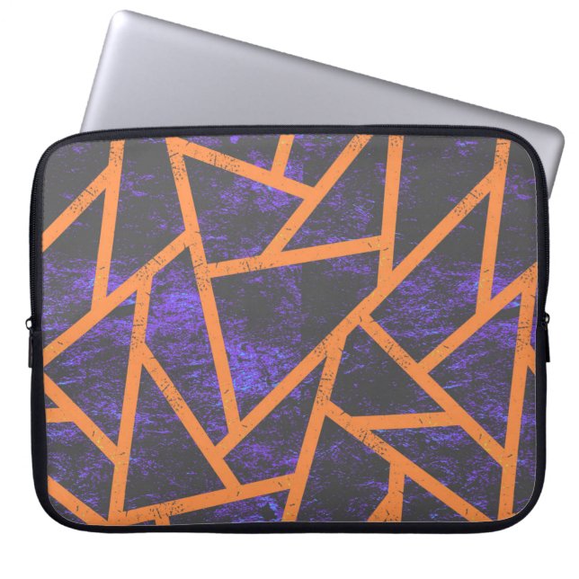 Halloween-Mosaikmuster Laptopschutzhülle (Vorderseite)
