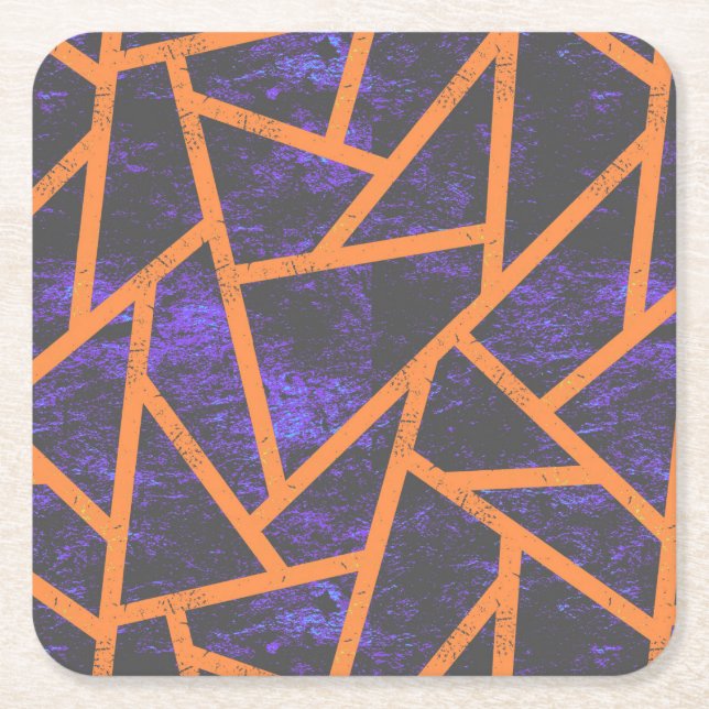 Halloween-Mosaikmuster Rechteckiger Pappuntersetzer (Vorderseite)