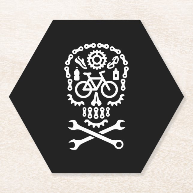Halloween mountain bike MTB bicycle sugar Untersetzer (Vorderseite)