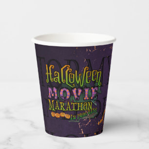 Halloween Movie Marathon in Progress Marquee Pappbecher