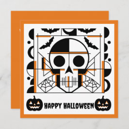 Halloween-Möwe, Fledermäuse, Spinnennetze Einladung