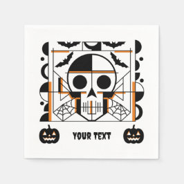 Halloween-Möwe, Fledermäuse, Spinnennetze Serviette
