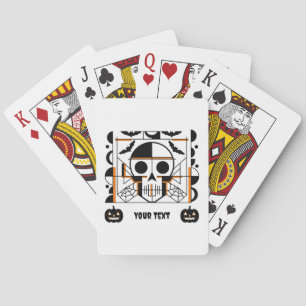 Halloween-Möwe, Fledermäuse, Spinnennetze Spielkarten