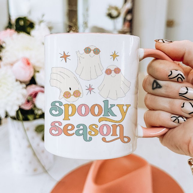 Halloween Mug Retro Cute Ghost Éffrayante saison M (Créateur téléchargé)