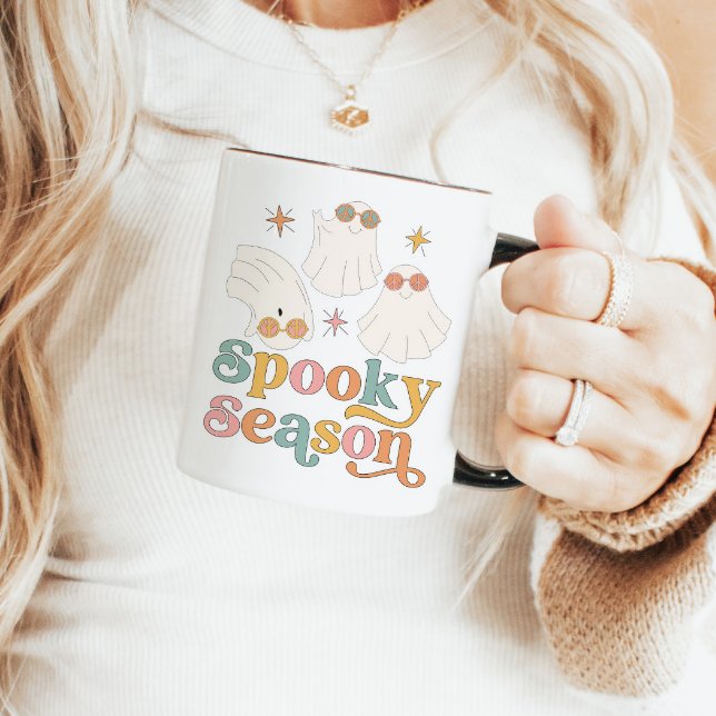 Halloween Mug Retro Cute Ghost Éffrayante saison M (Créateur téléchargé)