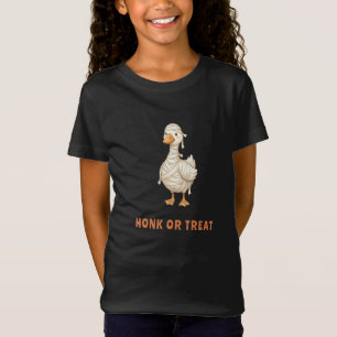 Halloween Mumie Gans Honk or Treat Mädchen T-Shirt
