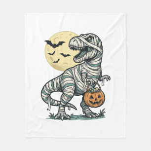 Halloween-Mumie-T-Rex-Süßigkeiten-Eimer Vintage-Ve Fleecedecke
