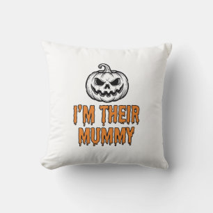 Halloween-Mumien-Kürbis-Vintage-Stickerei-Shirt De Kissen
