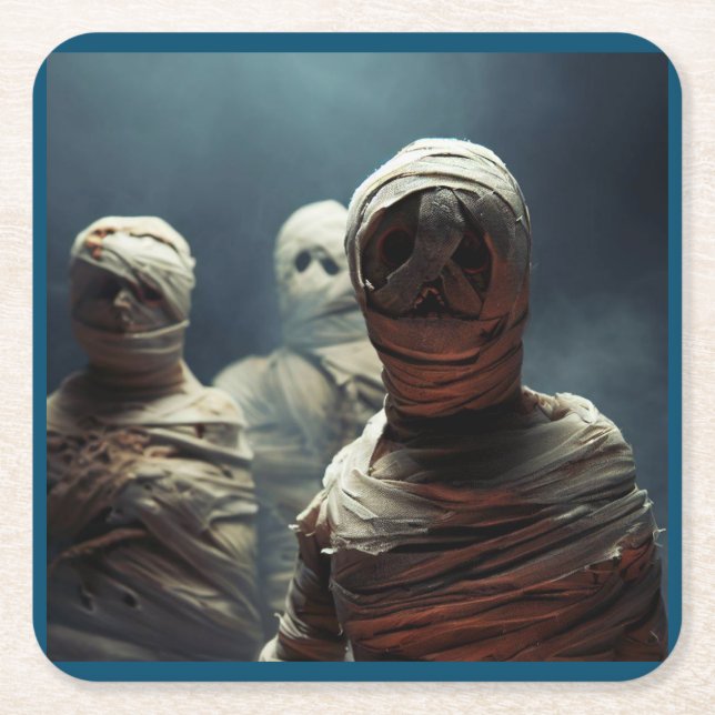 Halloween - Mummies 2 Rechteckiger Pappuntersetzer (Vorderseite)
