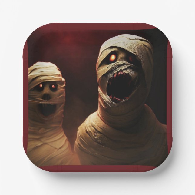 Halloween - Mummies 3 Pappteller (Vorderseite)