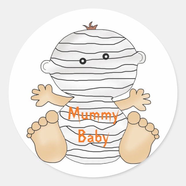 Halloween Mummy Baby Fun Stickers (Vorderseite)