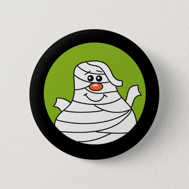 Halloween Mummy Button (Vorderseite)
