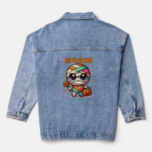 Halloween Mummy hier für die Süßigkeiten Jeansjacke