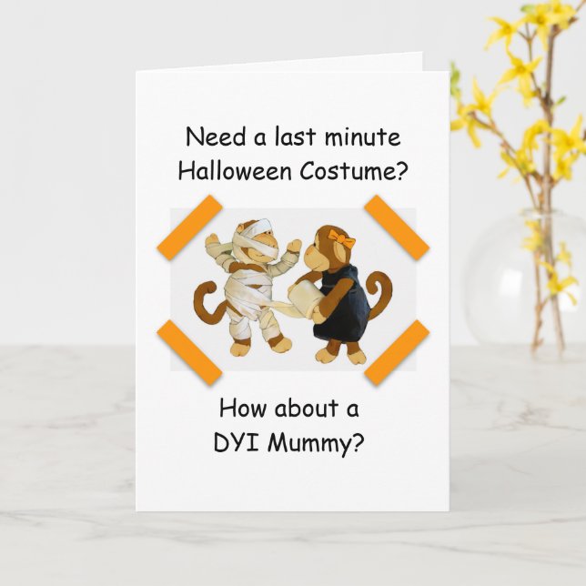 Halloween-Mummy-Karte Karte (Gelbe Blume)