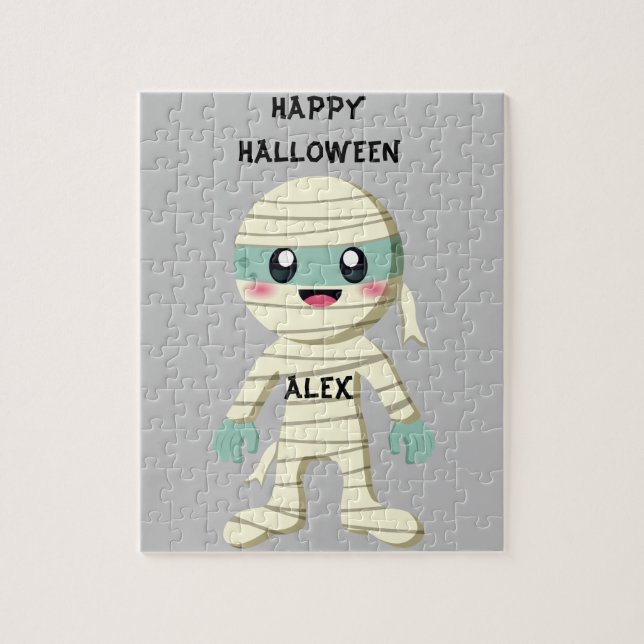 HALLOWEEN "MUMMY" KIDS PUZZLE PERSONALISIERT. (Vertikal)