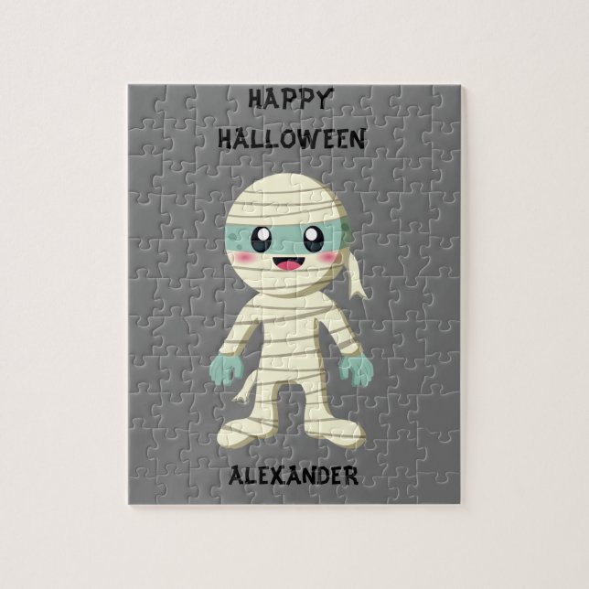 HALLOWEEN "MUMMY" KIDS PUZZLE PERSONALISIERT. (Vertikal)