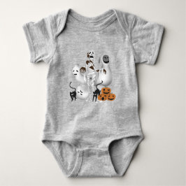 Halloween Mummy mit Kitty Cats und Geist Baby Strampler