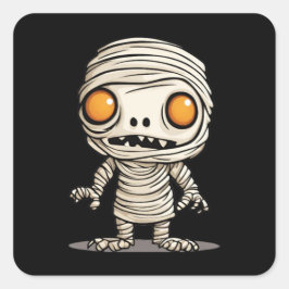 Halloween-Mummy-Modell Quadratischer Aufkleber