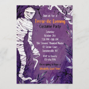 Halloween-Mummy-Party Einladung