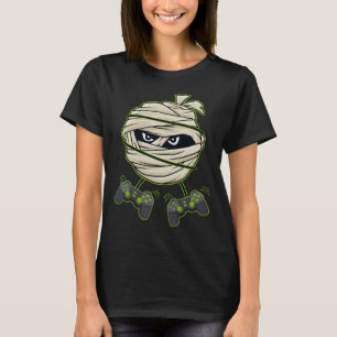 Halloween Mummy Video Gamer Controller Boys Kids T-Shirt