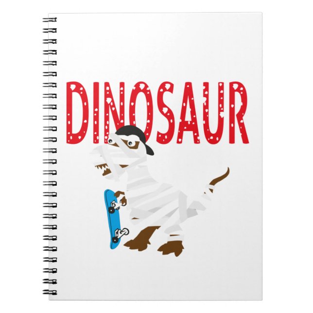 halloween mummy wrapted Dinosaurier-Notebooks Notizblock (Vorderseite)