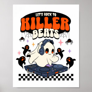 Halloween Music Dj Angesagt-hop Rap Turntable, Par Poster