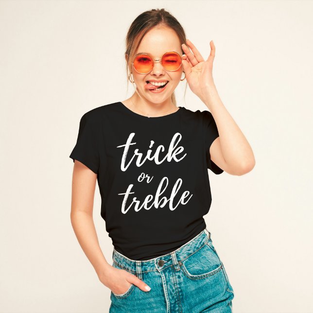 Halloween Music Teacher Trick ou Treble T-Shirt (Créateur téléchargé)