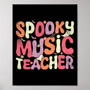 Halloween Music Teacher unterrichtet Spooky Teache Poster