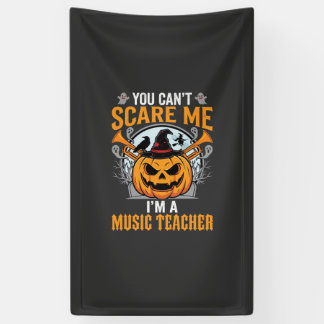 Halloween-Musiklehrer Grusel-Kürbis-Grafik Banner