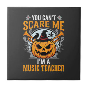 Halloween-Musiklehrer Gruseliger Kürbis Grafik Fliese