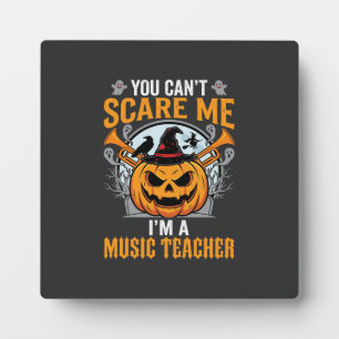 Halloween-Musiklehrer Gruseliger Kürbis Grafik Fotoplatte