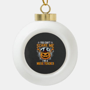 Halloween-Musiklehrer Gruseliger Kürbis Grafik Keramik Kugel-Ornament