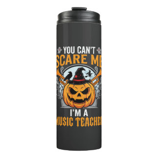 Halloween-Musiklehrer Gruseliger Kürbis Grafik Thermosbecher