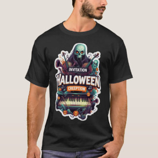 Halloween-Musikparty-Einladungsgrafik T-Shirt